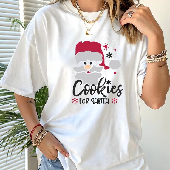 Santa Cookies T-Shirt: Funny Christmas Holiday Tee