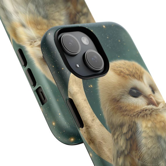 Owl Phone Case: 3D Print, Tough Magnetic Case - Glossy or Matte