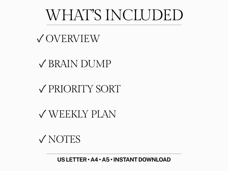 ADHD Overwhelm Planner Printable, Executive Function Task Breakdown ...