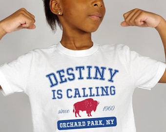 Destiny Is Calling Buffalo Toddler Sweatshirt, Buffalo Football Game Day Shirt for Kids, Kids Sports Fan Sweatshirt, Cozy Tailgate Outfit
