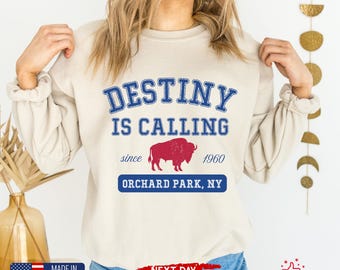 Destiny Is Calling Buffalo Sweatshirt, Playoff Mafia 716 Fan Gear, Cozy Tailgate Hoodie, Buffalo Tailgate Crewneck, Football Game Day Tee