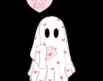Be My Boo Sweatshirt, Ghost Sweater, Valentines Day Hoodie, XOXO Sweatshirt, Women Valentines Day Sweatshirt, Heart Sweatshirt
