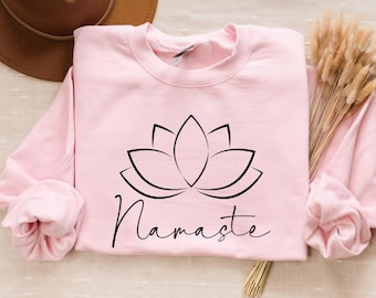 Lotus Flower Sweatshirt, Botanical Shirt, Yoga Shirt, Namaste Shirt, Mandala Shirt, Yoga Teacher Gift, Yoga Lover Shirt, Yogi Gifts