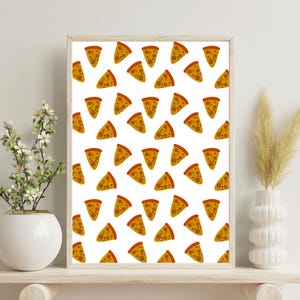 Cheese Pizza - Digital Wall Art Print | Pizza Slice