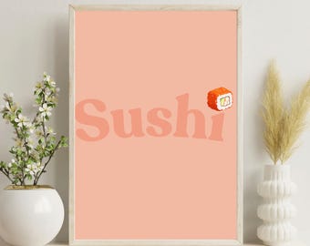 Sushi Digital Wall Art Print | Japanese Cuisine