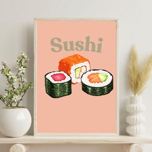 Sushi Digital Wall Art Print | Japanese Cuisine