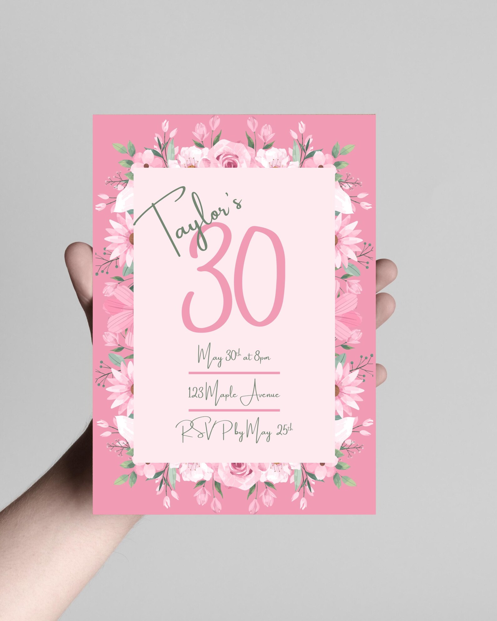 30th Birthday Invite Invitation Template | Editable Digital Invite ...