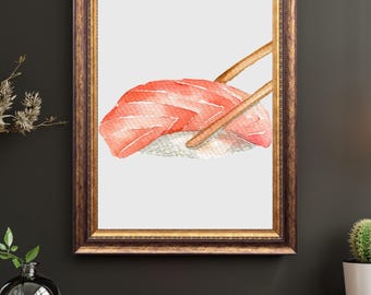 Sushi Digital Wall Art Print | Japanese Cuisine