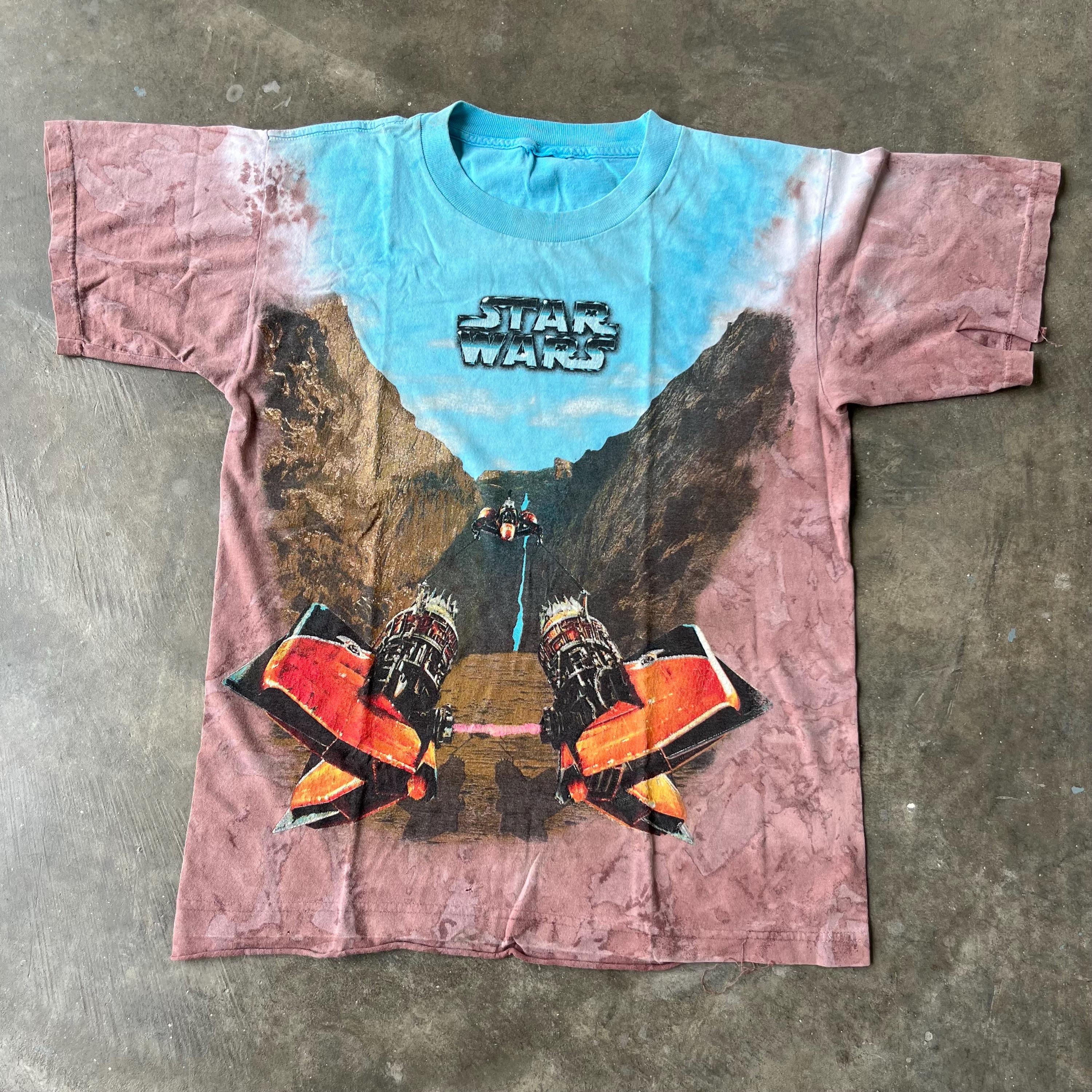 90s Star War Liquid Blue Shirt - Etsy