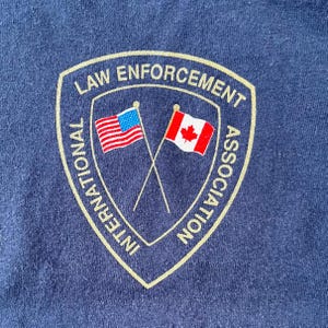 Navy Blue Law Enforcement Training Academy 90s T-Shirt | Security Uniform Tee | Tactical Military Style Shirt | Unisex Tee Gift Size XL