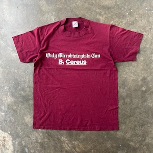 Vintage 90s Microbiology T-Shirt, Only Microbiologists Can B. Cereus Science Pun Biology Nerd Graphic Tee Lab Humor Funny Joke Souvenir Gift