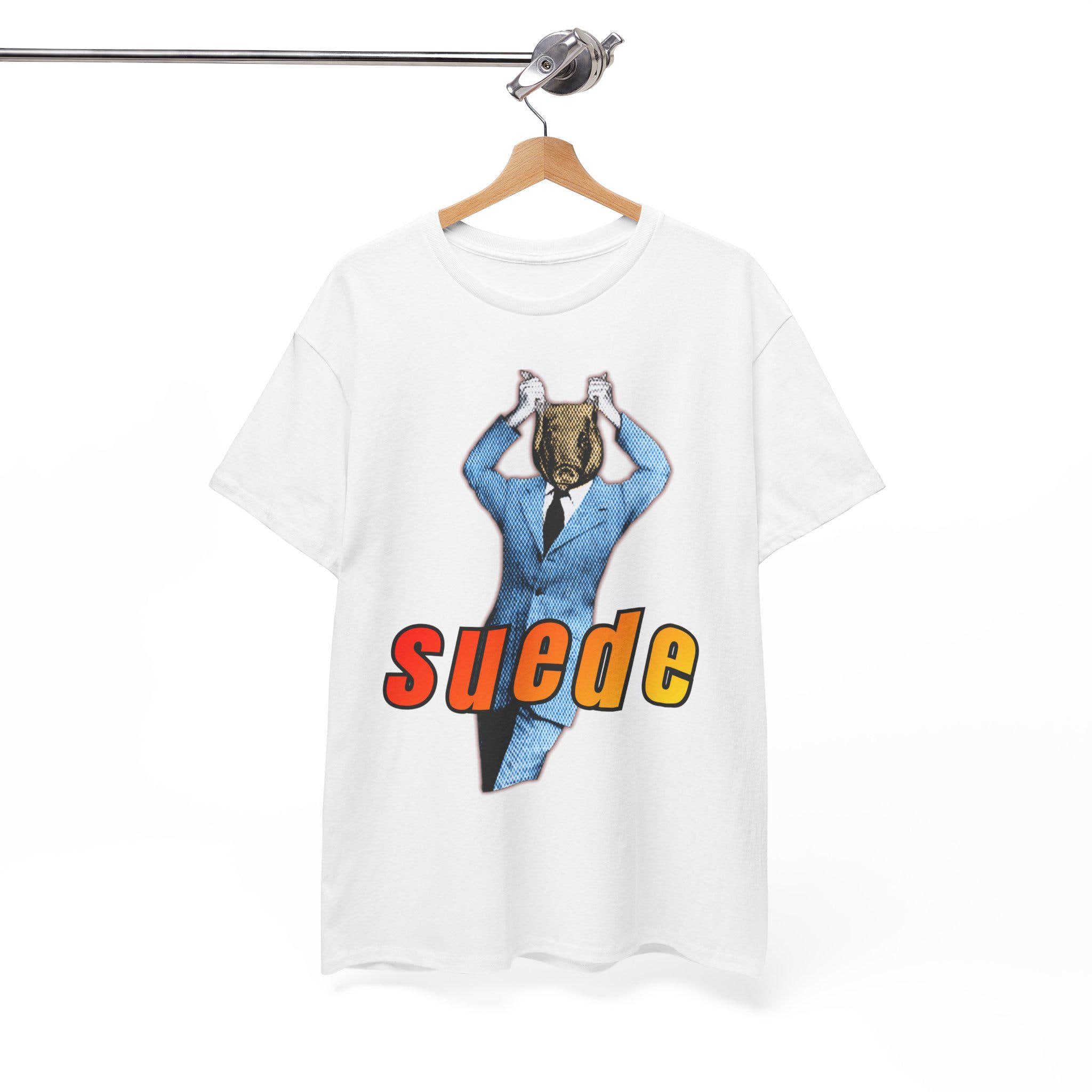激レア　SUEDE バンドTシャツ　ブルー　メタリックプリント Suede band t shirt - Etsy 日本