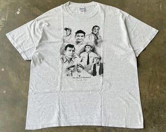 VINTAGE Y2K The Men of Mayberry T-Shirt, TV Show Andy Griffith Barney Fife Mayberry Sketch Art Graphic Tee, 90s Retro Memories Souvenir Gift