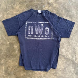Vintage nWo New World Order Wrestling T-Shirt - WCW 90s Black Graphic Tee - Retro Wrestling Fan Shirt