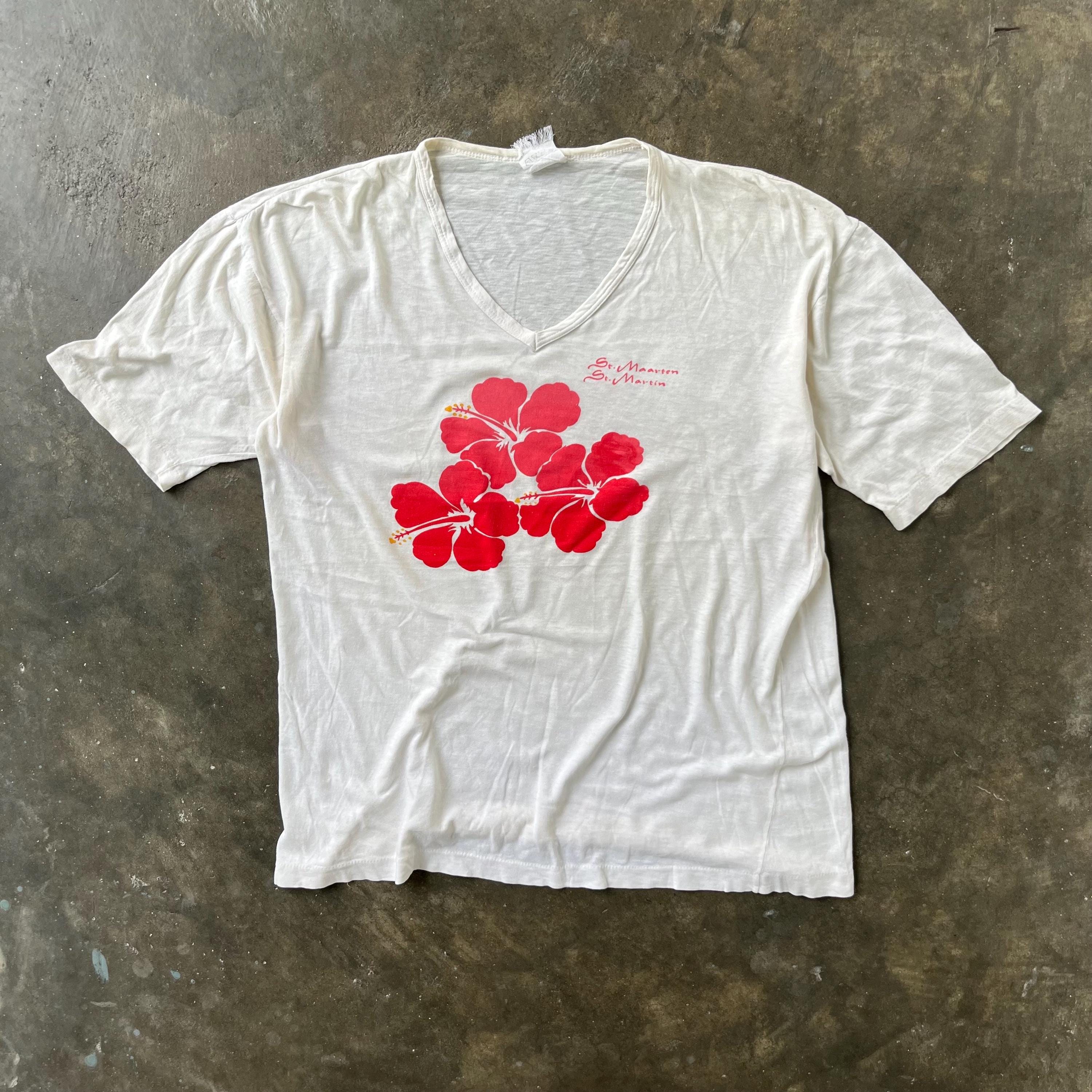 90s Hibiscus Shirt - Etsy