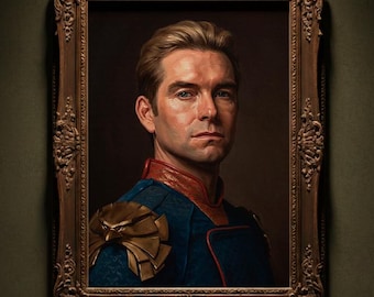 Digital oil portrait of a villain, a patriotic hero. Portrait of a series villain. Digital download. Digital oil painting, HD jpg.