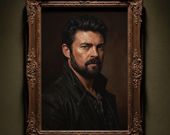 Digital oil portrait of an iconic antihero, an antihero character. Portrait from The Boys. Digital download. Digital oil painting, HD JPG.