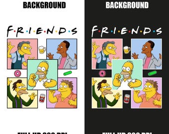 PNG Design Pack - Cartoon/Handmade, Design for T-shirt, DTF, Sublimation, Etc. Friends design, includes sleeve design.