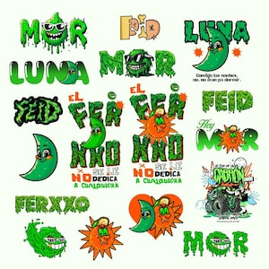 Pacchetto 21 PNG HD, Ferxxo, Feid Clipart, Illustrazione digitale, Feid Clipart, Luna, perfetto per stampa, sublimazione, DTF, adesivi e altro ancora.