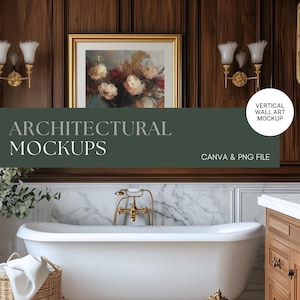 Canva Wall art Mockup Bathroom Modern Frame Mockup Canva Frame Template  Wallart Mockup for Canva Drag and Drop Frame Mockup Templates
