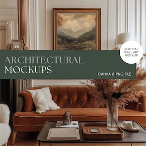 Canva Poster Mockup Warm Aesthetic Frame Mockup Canva Frame Template Fall Interior Poster Mockup Canva Drag Drop Frame Mockup Templates