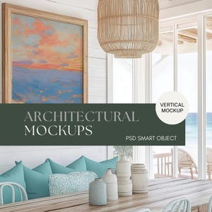 Mockup Beachfront Bliss Wall Art Beach Art Frame Mockup Modern Wall Art Mock Up Poster Mockup Coastal Art Mockup Frame Mockup Frame poster
