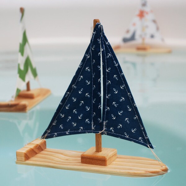 Navy Anchor Sailboat