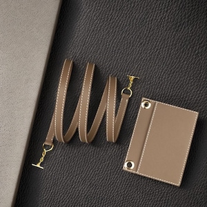 Bolsa interior / Organizador de bolso cruzado para hombro / Correa moldeadora de bolso de cuero Epsom / Convertido en billetera delgada Constance