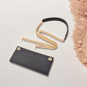 Inside Pouch | Metal Shoulder Crossbody Bag Organizer Insert | Swift Leather Handbag Shaper Purse Strap | Converted into constance Wallet
