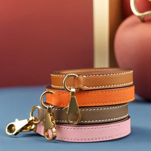 15MM Width Etoupe Epsom Leather Crossbody Bag Strap | Genuine Leather Purse Strap | Shoulder Handbag Chain | High Quality Handle Replacement