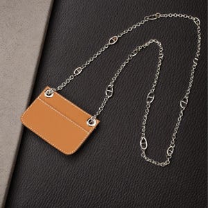 Bolsa interior de metal/Inserto organizador para bolso bandolera/Correa moldeadora de bolso de cuero Epsom/Convertido en billetera delgada Constance