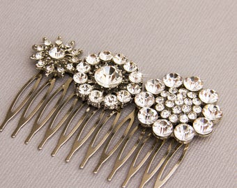 Peigne à cheveux mariée, peigne à cheveux de mariage, pièce de tête mariage, cristal cheveux peigne, peigne de strass, pièce de tête de mariée, mariage postiche