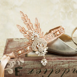 Art Deco Great Gatsby Headband, Flapper Accessories Headpiece, Roaring 1920&#39;s Halloween Jewelry