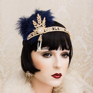 Art Deco Headband for Great Gatsby Old Hollywood Party, Roaring 1920&#39;s Flapper Accesssories