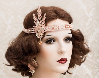 Art Deco Great Gatsby Headband Flapper Headband Flapper Accessories Headpiece Roaring 1920's Jewelry