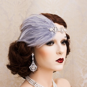 Rhinestone Feather Great Gatsby Headpiece, Art Deco Headband, Daisy Costume, 1920&#39;s Accessories, New Year&#39;s Party Accessories