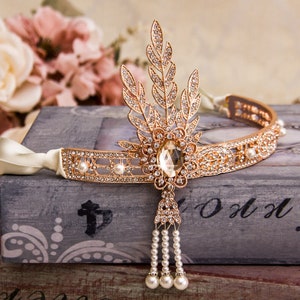 Retro 1920s Haarschmuck Great Gatsby Haarreif Art Deco Schmuck Flapper Accessoires Hochzeit Ohrringe