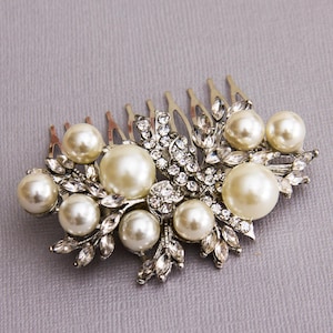 Wedding hair comb, Pearl bridal hair comb, bridal hair accessories, wedding hair accessories, crystal hair comb, vintage comb,bridal jewelry
