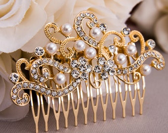 Rose Gold Wedding Hair Comb Rose gold Rhinestone Hair Comb Wedding Jewelry Bridal Hair Comb Bridesmaid Comb Bridal Jewelry Hair Piece