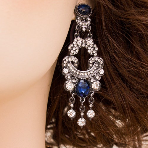 Great Gatsby Earrings Art Deco Earrings 1920s Jewelry Etsy