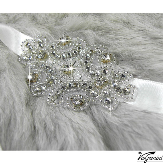 Items similar to Wedding headband rhinestone applique bridal haid
