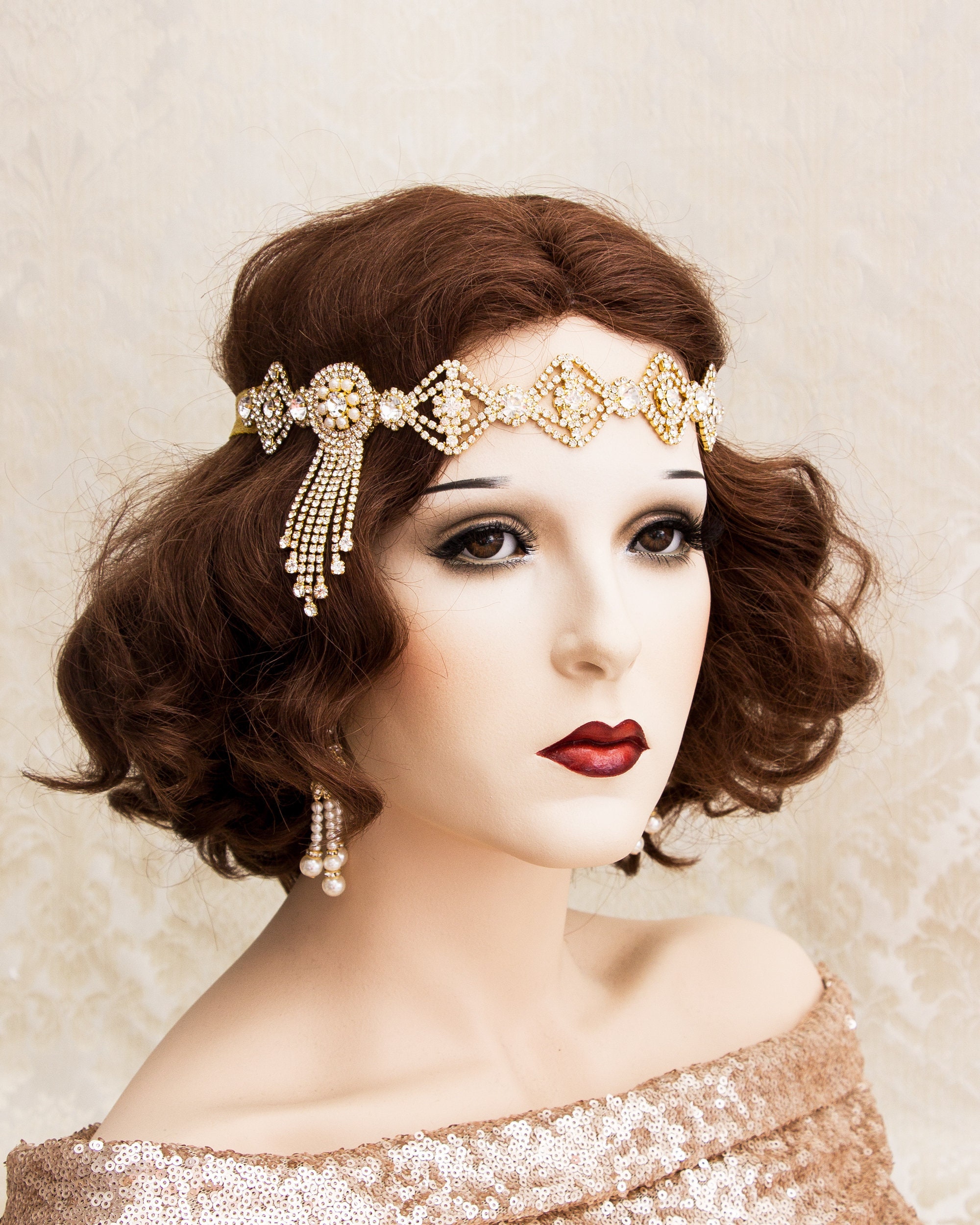 Beaded Headpiece - Etsy