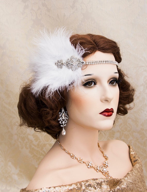 Gatsby – bandeau à plumes pour les années 1920, accessoires de