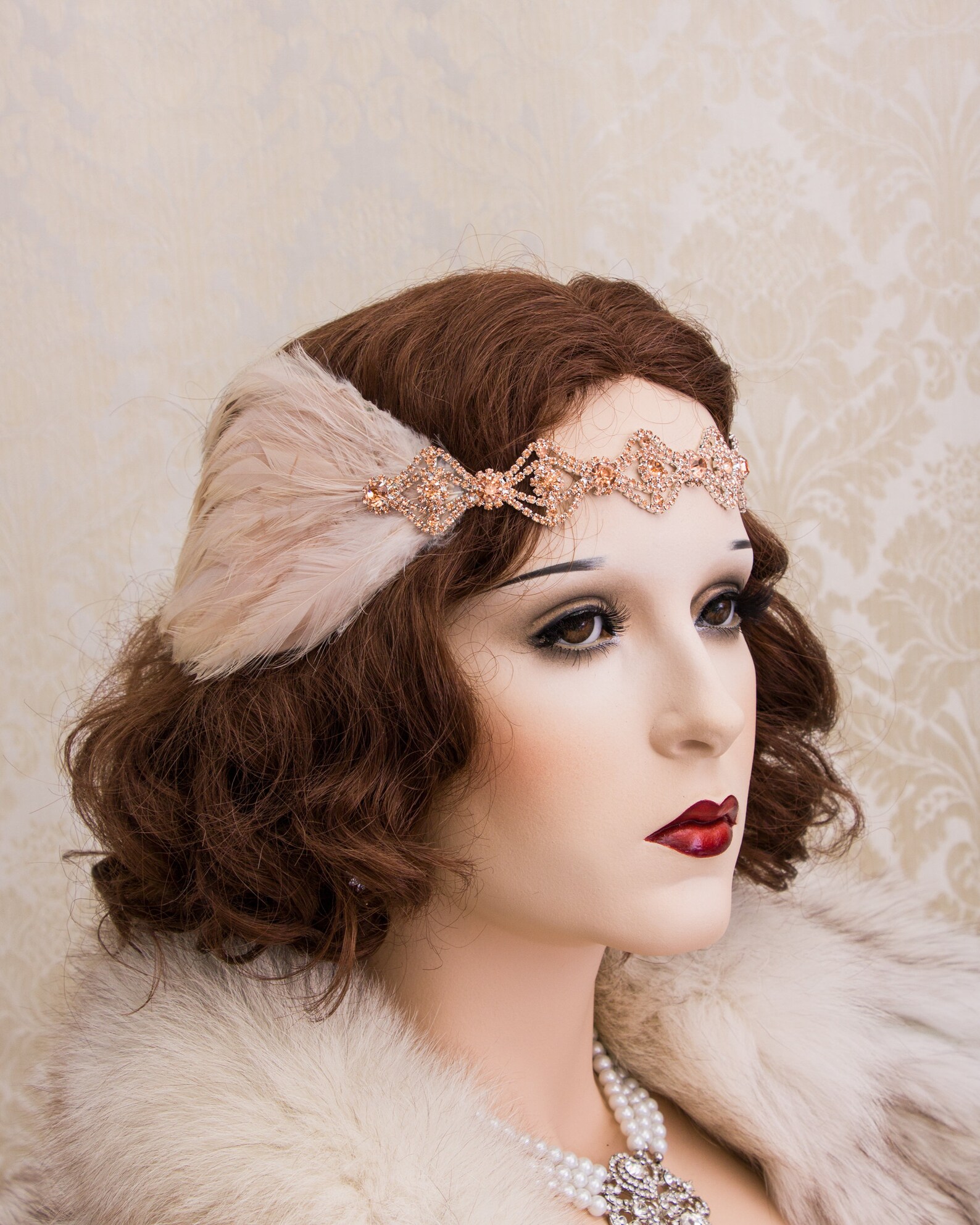 great gatsby gold headpiece