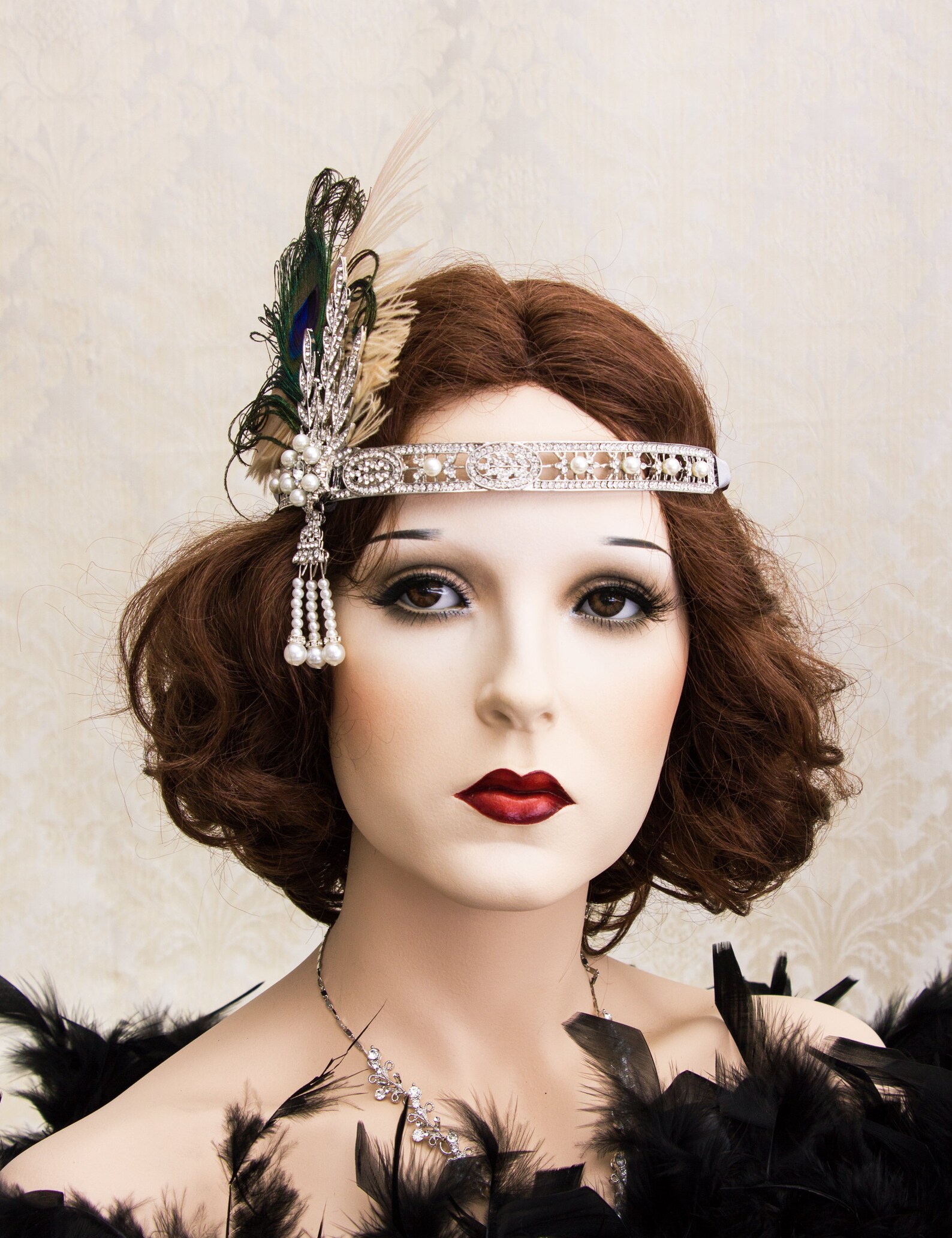 1920s bridal headpiece