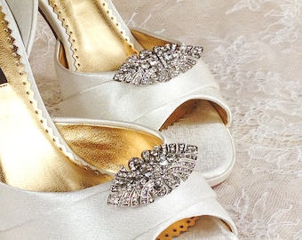 Great Gatsby Shoe Clips, Art Deco Shoe Clips, Bridal  Shoe-clips, Wedding Shoe Decorations