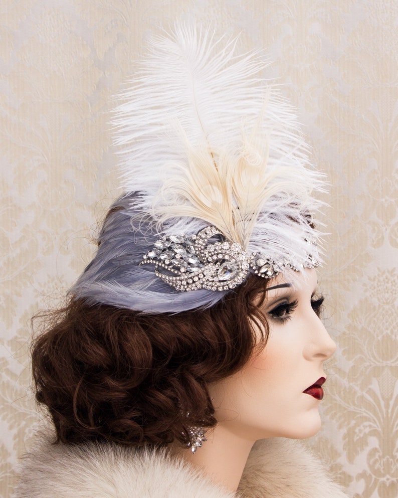 great gatsby feather headpiece