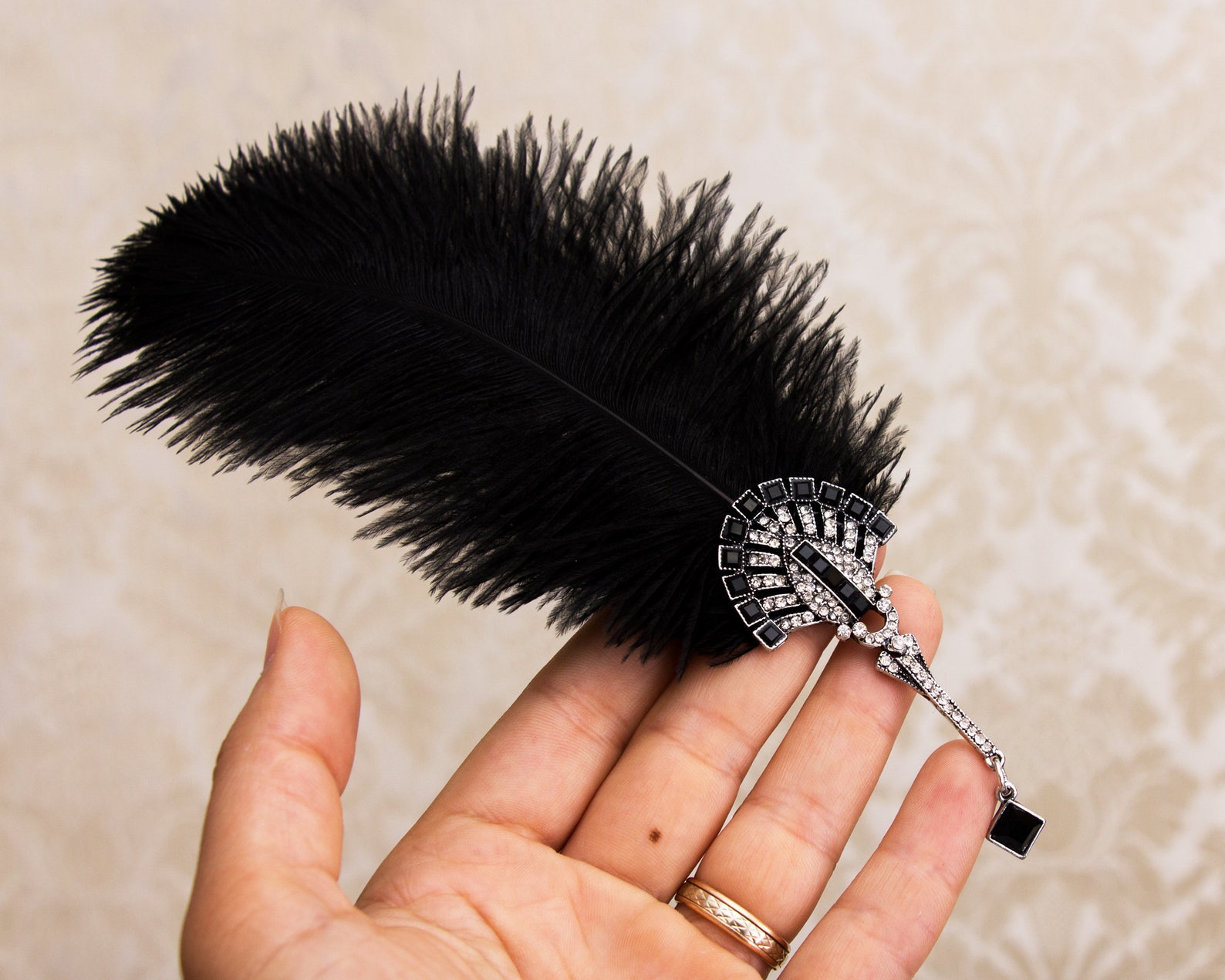 great gatsby feather shawl