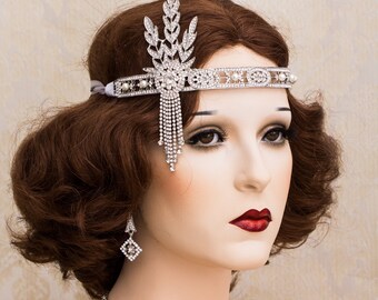 Aimimier 1920er Jahre Kopfschmuck – Gatsby Flapper Feder-Haarspange Mit Kristall, Für Partys & Events