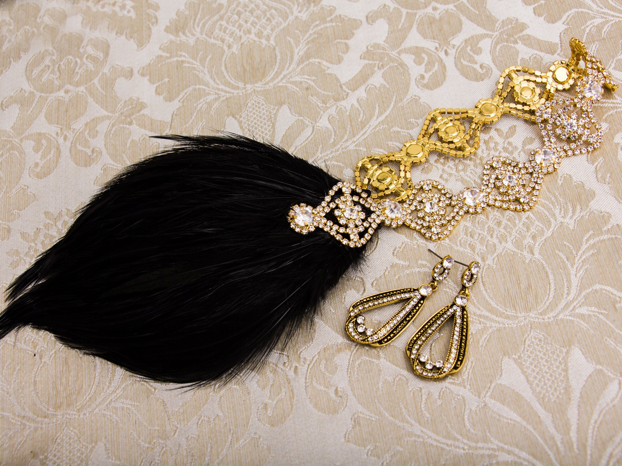 great gatsby gold headpiece